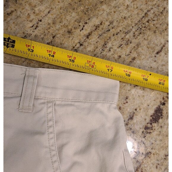 Vintage FADED GLORY Cargo Shorts Missy Size 18 Khaki Tan VTG Y2K High Rise - Picture 3 of 14